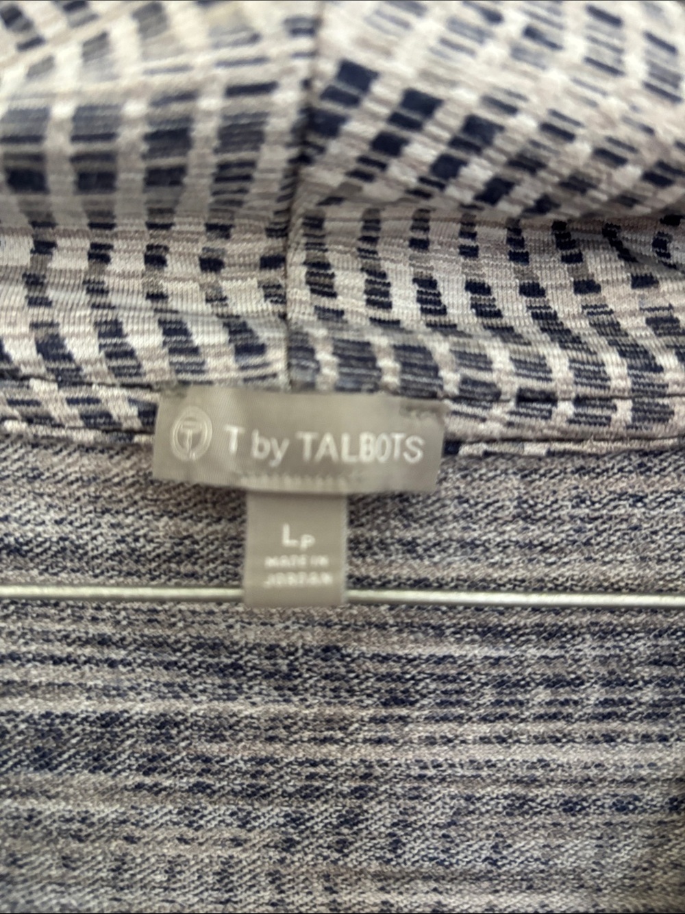 Talbots Navy and White Cowl Neck Pullover - Picture 2 of 6